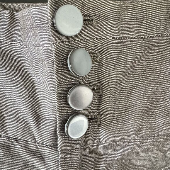 🟣 Elevenses Womens Wide Leg Gray Trouser Career Slacks Pants Size 10 - Picture 5 of 11